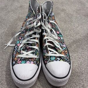 Converse Platform Floral High-Top Sneakers